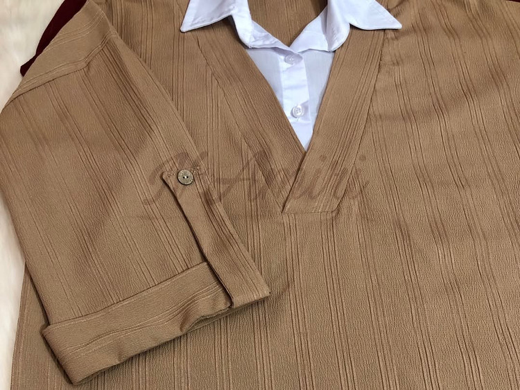 شومیز یقه دار نسکافهای