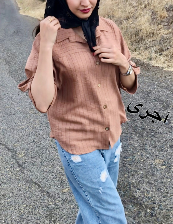 شومیز نخی آجری