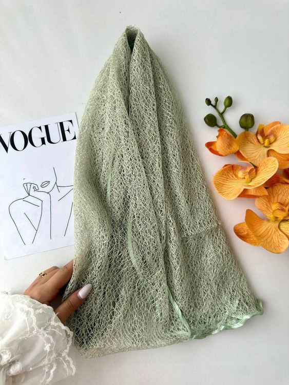 شال ابریشم سبزآدامسی