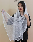 شال ابریشم سفید