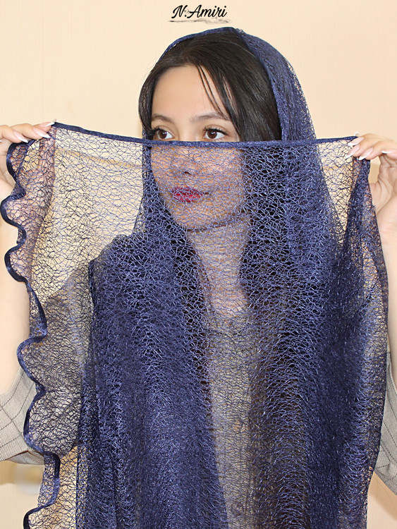 شال ابریشم سورمهای