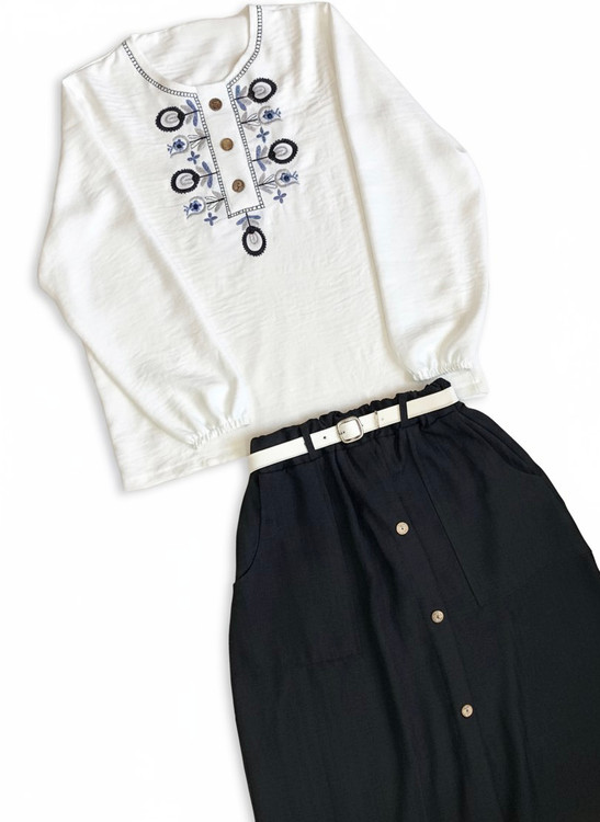 ست شومیزدامن کمربندار