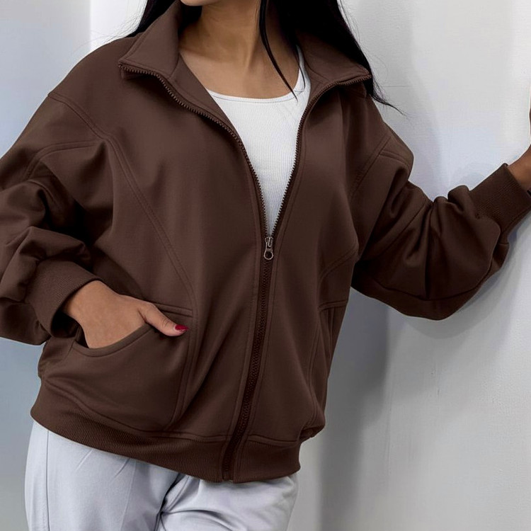 سوییشرت کلاهدار قهوهای