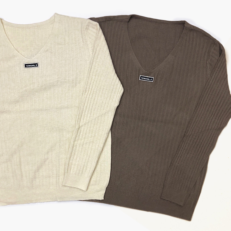 بلوز بافت زنانه کرم شیری و قهوهای