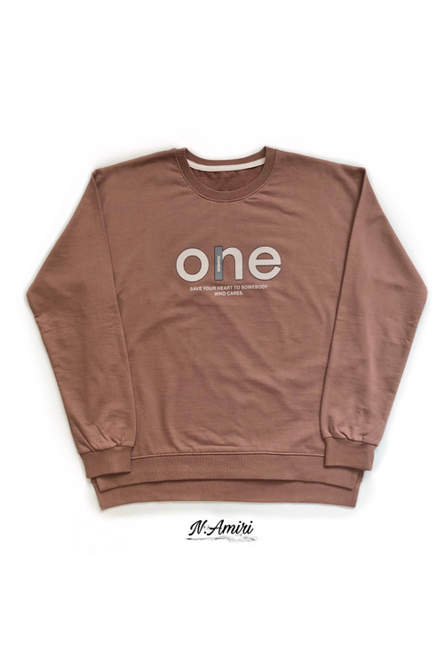 بلوز زنانه آستین بلند یقه گرد نسکافهای