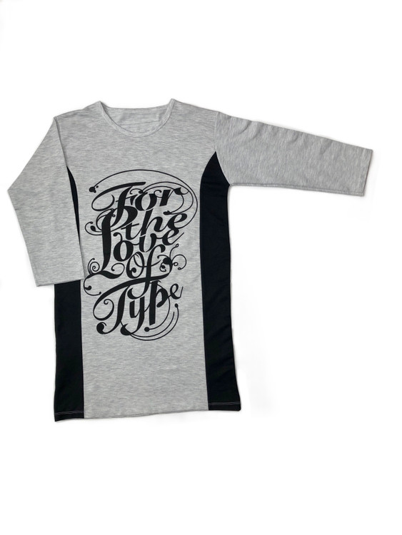 تونیک زنانه رنگ طوسی سفید