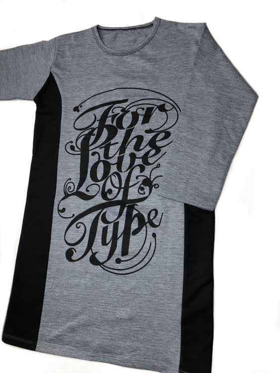 تونیک یقه گرد طوسی